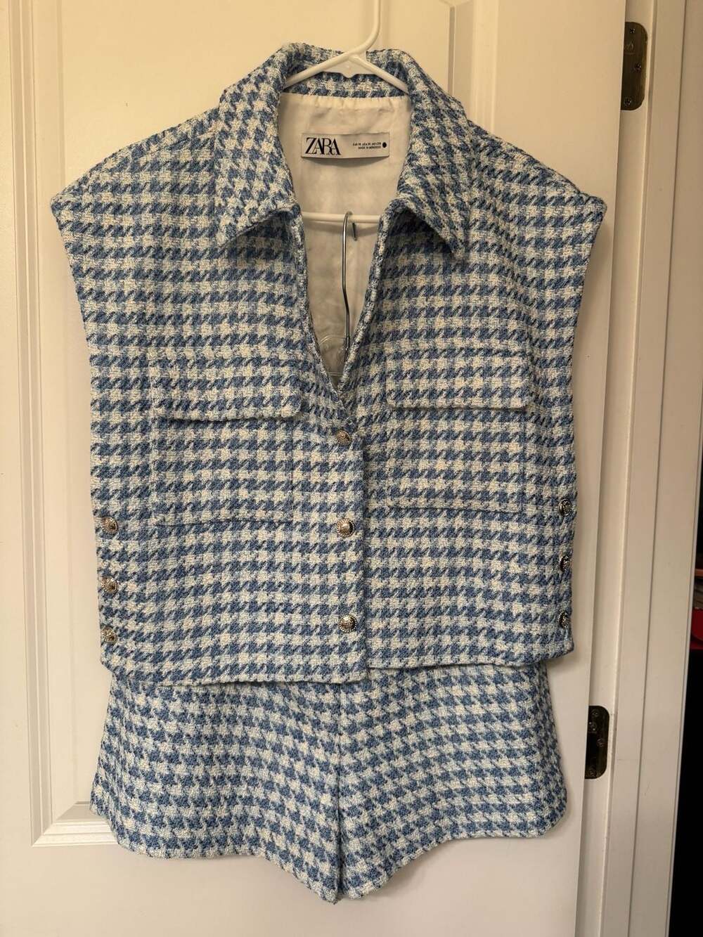 Zara Tweed Vest and Shorts Set Size M
